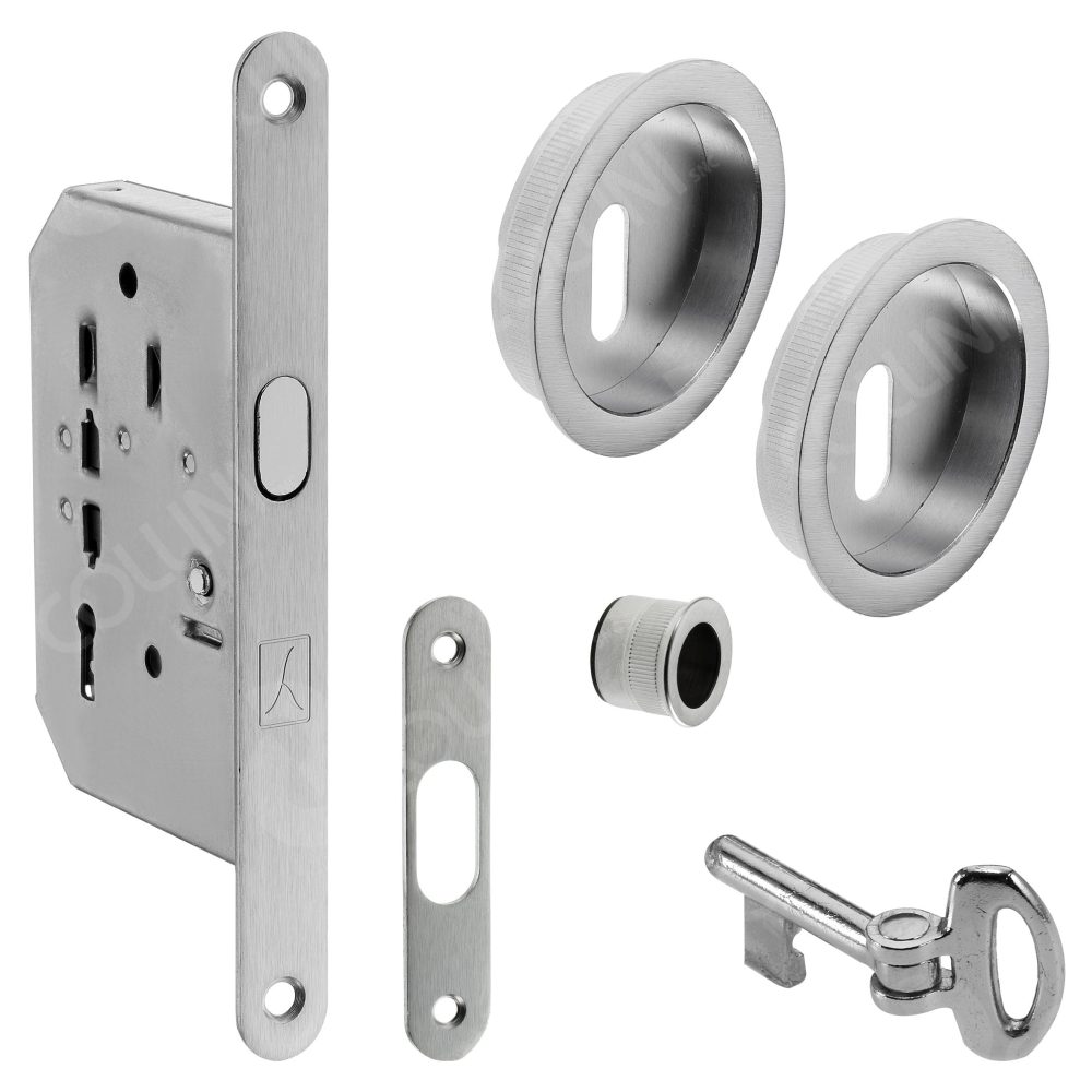 KIT SERRATURA PER PORTE SCORREVOLI CON CHIAVE PATENT