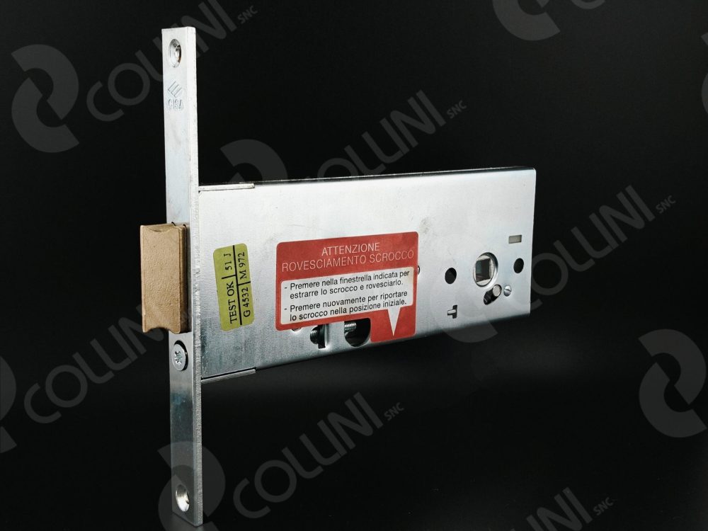 CISA Serratura da infilare a cilindro ovale per fasce (Scrocco con catenaccio centrale incorporato)